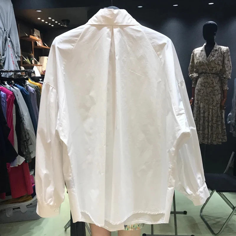 Women Contour Elegant Pointed Collar Blouse – Long Sleeve Office Shirt