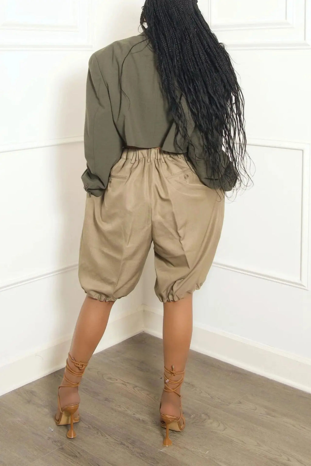 Women Contour High-Waist Balloon Knee-Length Pants – Chic Street Style Trousers